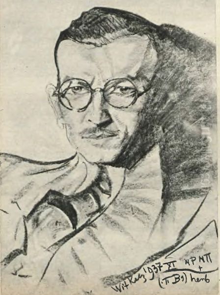 Portrait of Eugeniusz Szermentowski Oil Painting by Stanislaw Ignacy Witkiewicz