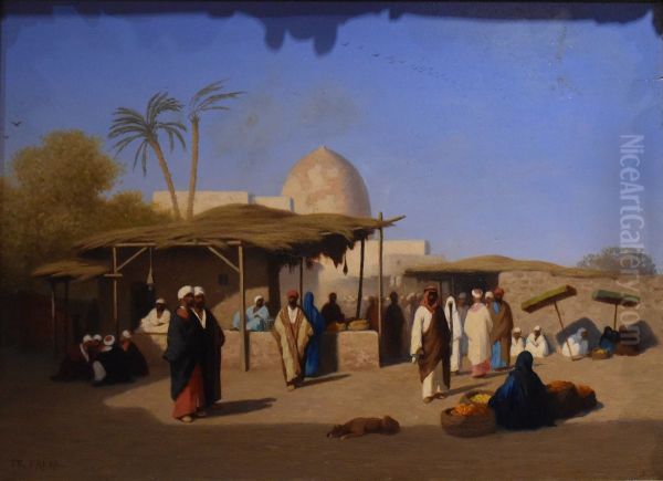 Environs du Caire Oil Painting by Theodore Frere