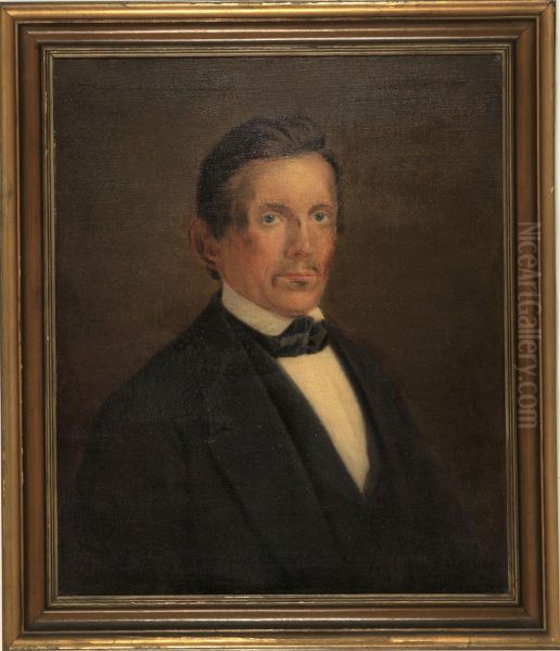 Half-length Portrait Of A Man Oil Painting by Charles Drew Cahoon