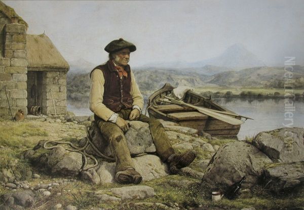 The Highland Ferryman by William Dyce Oil Painting by William Dyce