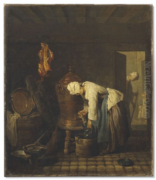 Der Brunnen Oil Painting by Jean-Baptiste-Simeon Chardin