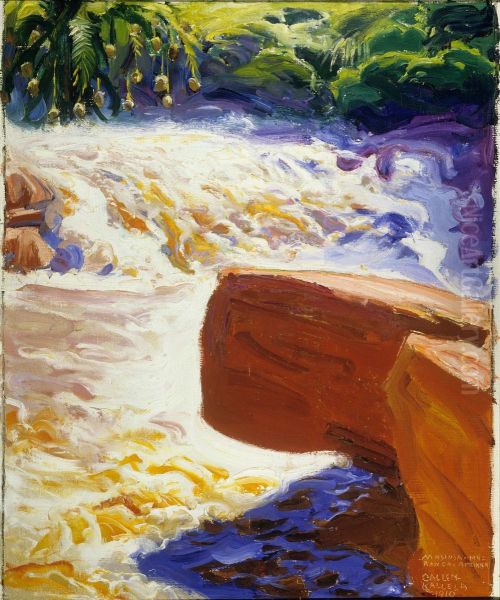 Rapids of the Masioya River Oil Painting by Akseli Gallen-Kallela