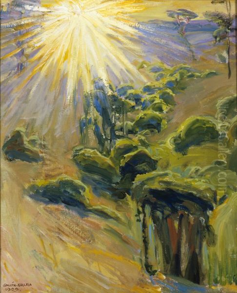 Trooppinen aurinko Oil Painting by Akseli Gallen-Kallela