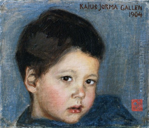 Kaius Jorma Gallenin muotokuva Oil Painting by Akseli Gallen-Kallela