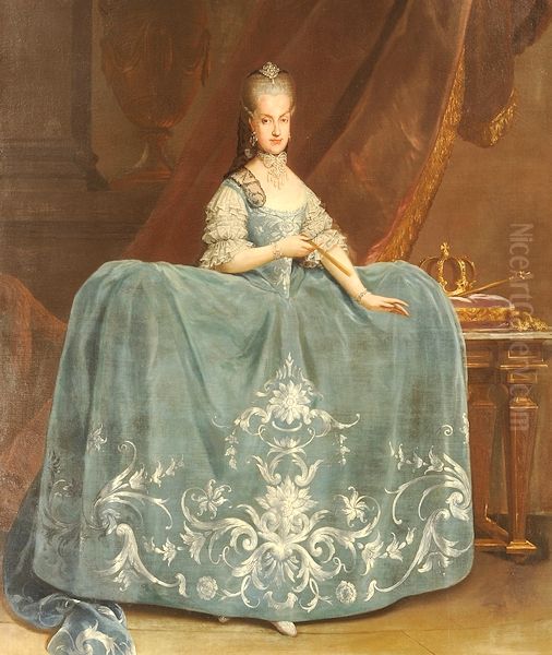 Portrait of Maria Carolina of Austria Oil Painting by Martin Van Meytens