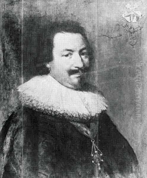 Portrait of Adriaan van Blijenburg Oil Painting by Jan Van Ravesteyn