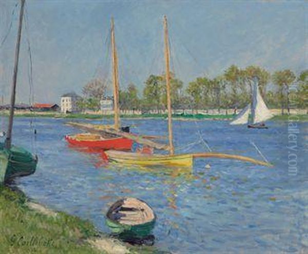 La Seine A Argenteuil Oil Painting by Gustave Caillebotte