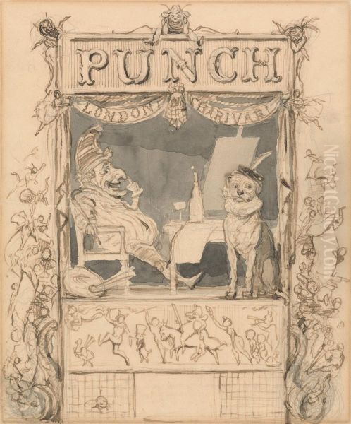 Design for the Title Page of Punch Oil Painting by Richard Doyle