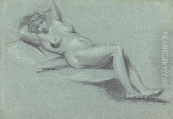 Reclining Female Nude Oil Painting by John Opie