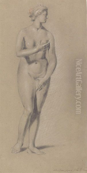 Standing Classical Female Figure Oil Painting by John Opie