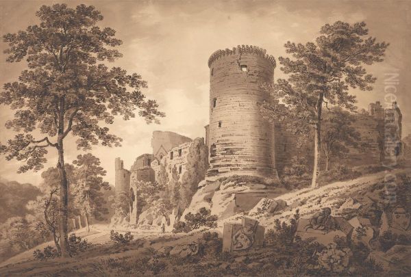 Bothwell Castle, Lanarkshire Oil Painting by Hugh William Williams