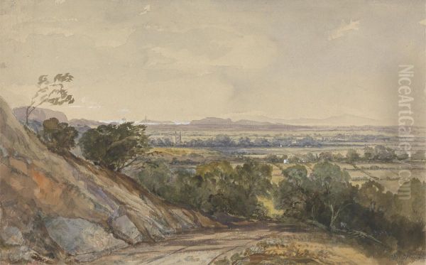 Cleeve, Somerset, with Bridgewater Bay in the Distance Oil Painting by William James Muller