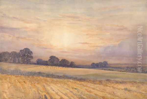 Landscape at Sunset Oil Painting by Thomas Collier