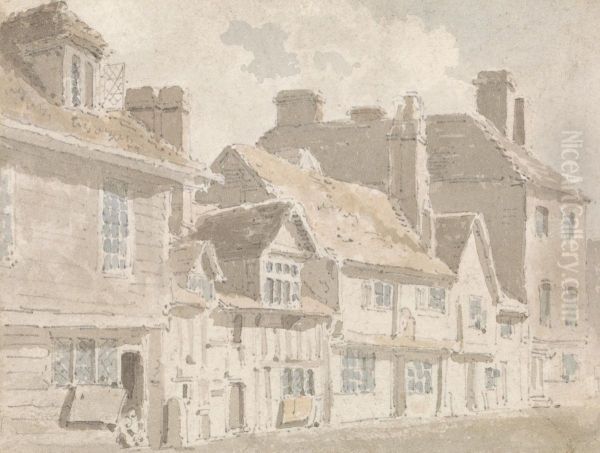 Street in Maidstone Oil Painting by William Alexander