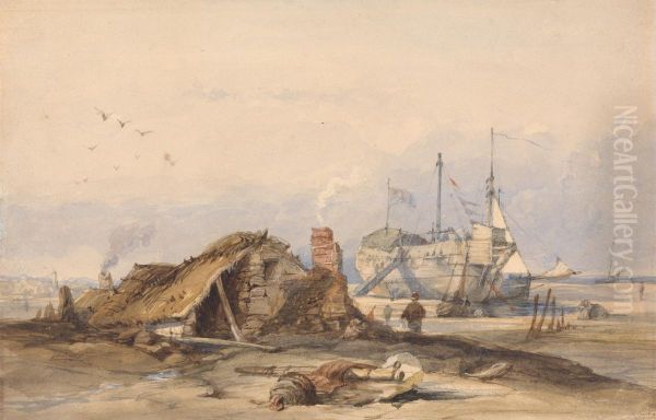 The Blockade Station, Rye Oil Painting by Clarkson Frederick Stanfield