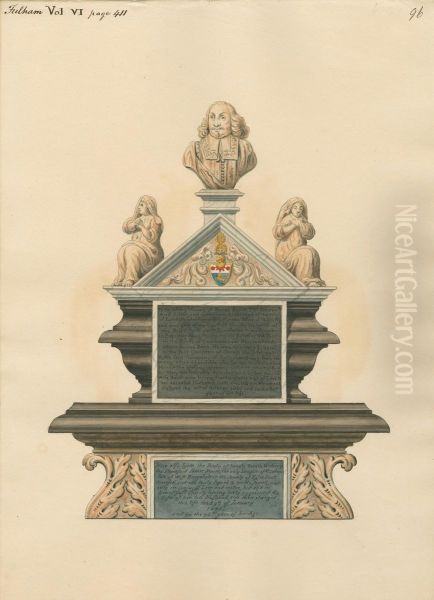 Memorial to James Smith and Sarah Smith, his wife Oil Painting by Daniel Lysons