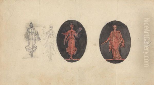 Allegorical Designs for Medals Oil Painting by Robert Smirke