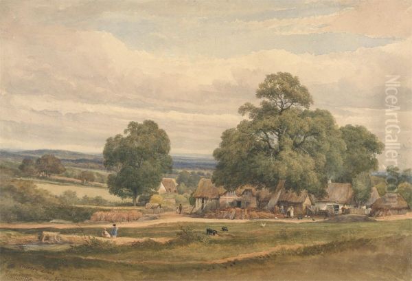 Emerey Down near Lyndhurst, New Forest, Hants Oil Painting by John Whichelo