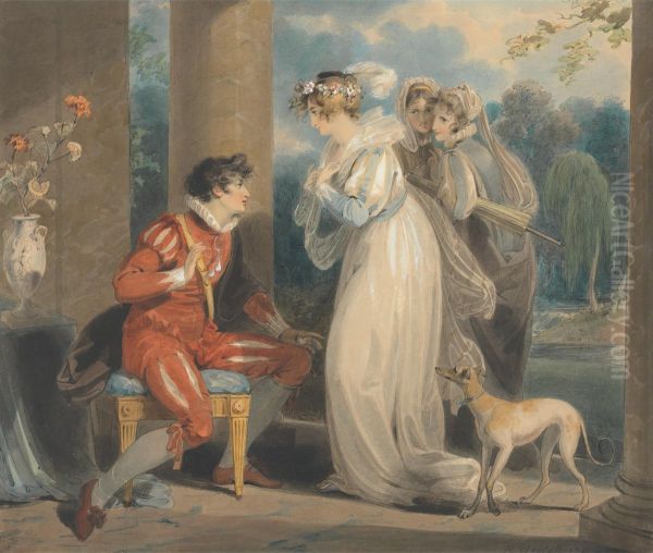 Rosebud, or the Judgement of Paris Oil Painting by Richard Westall