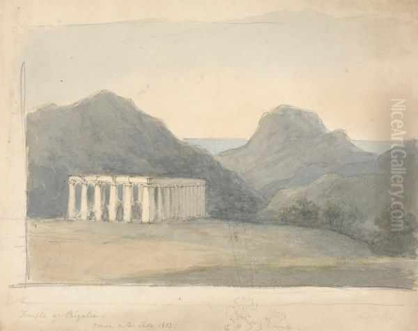 Temple at Phigalia Oil Painting by Robert Smirke