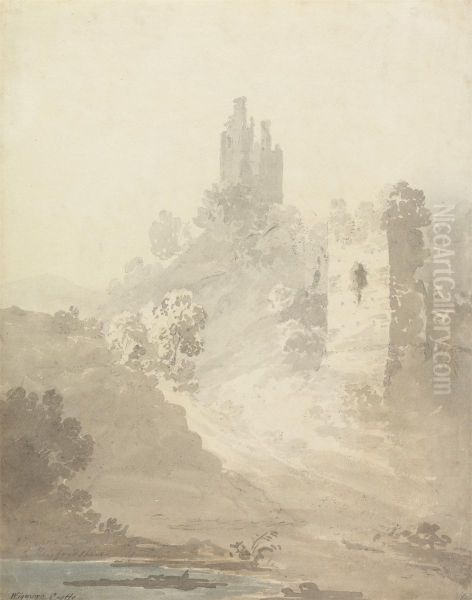 Wigmore Castle, Herefordshire Oil Painting by William Alexander