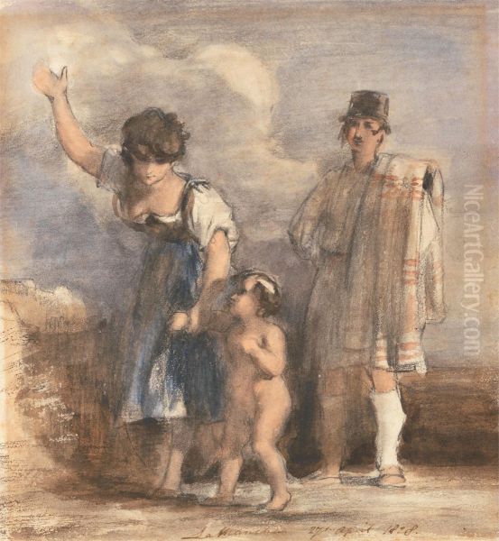 La Mancha Oil Painting by David Wilkie