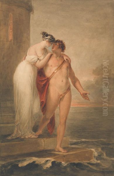 Hero and Leander Oil Painting by William Hamilton