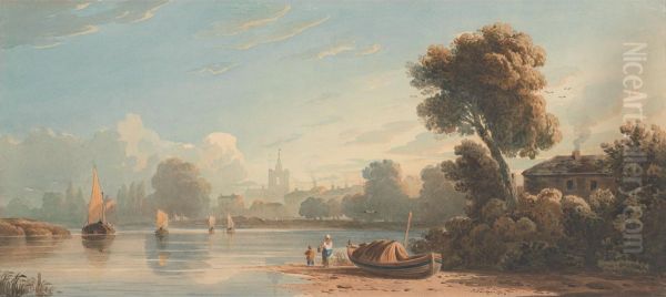 Chiswick Oil Painting by John Varley