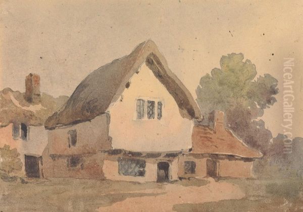 Cottage Oil Painting by Thomas Sully