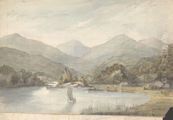 View on the River Between the Lakes Oil Painting by Isaac Weld