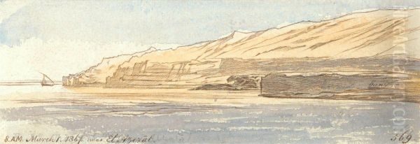 Near El Azerat Oil Painting by Edward Lear