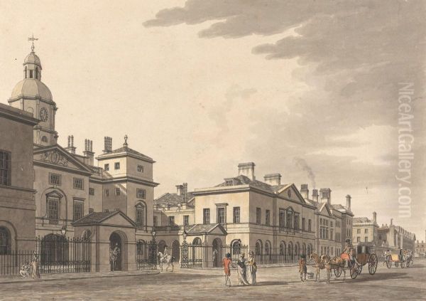 Horse Guards, Whitehall Oil Painting by Thomas Malton