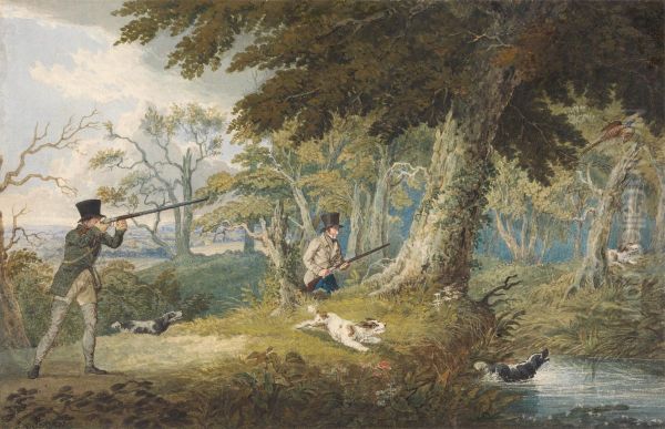 Pheasant Shooting Oil Painting by Edward Duncan