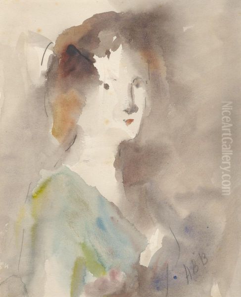 Portrait of a Woman Oil Painting by Hercules Brabazon Brabazon