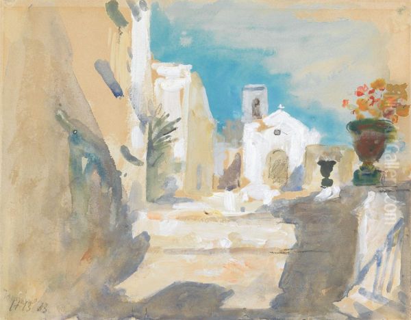 Taormina Oil Painting by Hercules Brabazon Brabazon