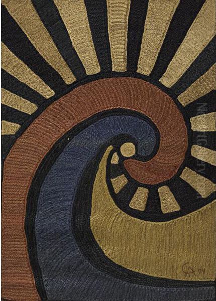 A Swirl Oil Painting by Alexander Stirling Calder