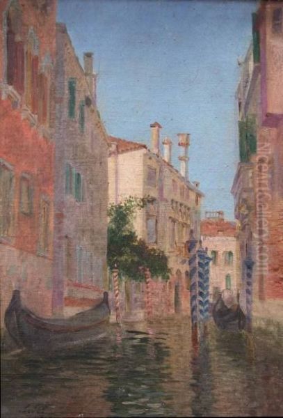 Vue De Venise Oil Painting by Charles Clement Calderon