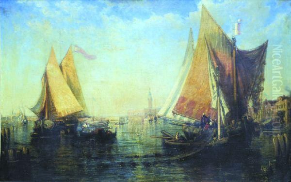 Venise. Oil Painting by Charles Clement Calderon