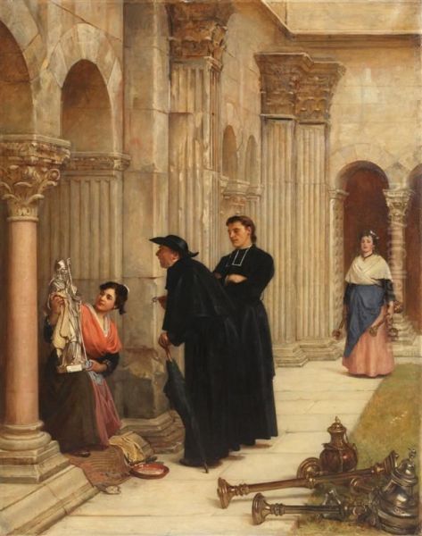 L'amateur D'art Oil Painting by Philip Hermogenes Calderon