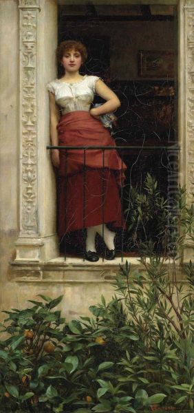 A Rose Of Provence Oil Painting by Philip Hermogenes Calderon