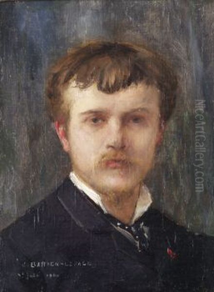 Self-portrait at 32 years old Oil Painting by Jules Bastien-Lepage