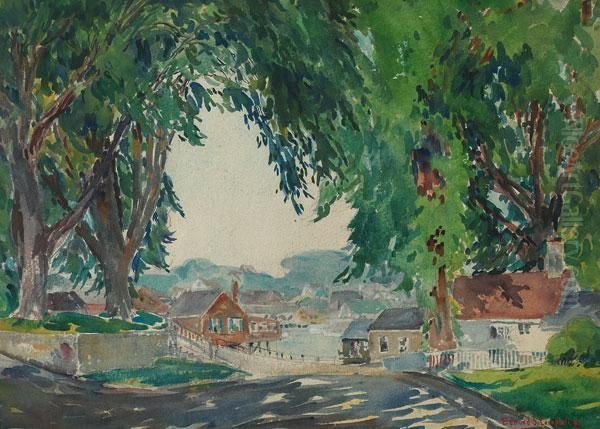 C.1947; Watercolor, 14 Oil Painting by S(chureman) Calhoun