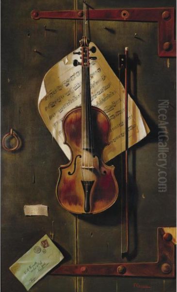 His Master's Aim Oil Painting by Frank Califano