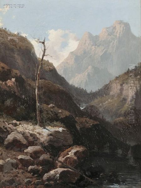 Mountain Landscape Oil Painting by John, Giovanni Califano