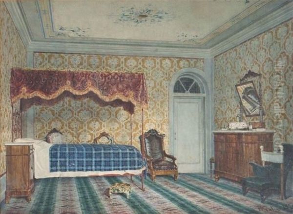 Grand Bed Chamber Oil Painting by Domenico Caligo