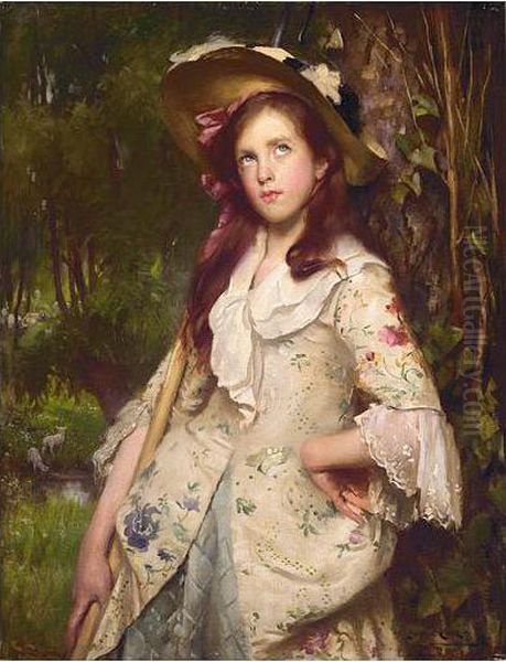 The Young Shepherdess Oil Painting by Lance Calkin