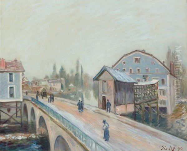 Le Pont de Moret Oil Painting by Alfred Sisley