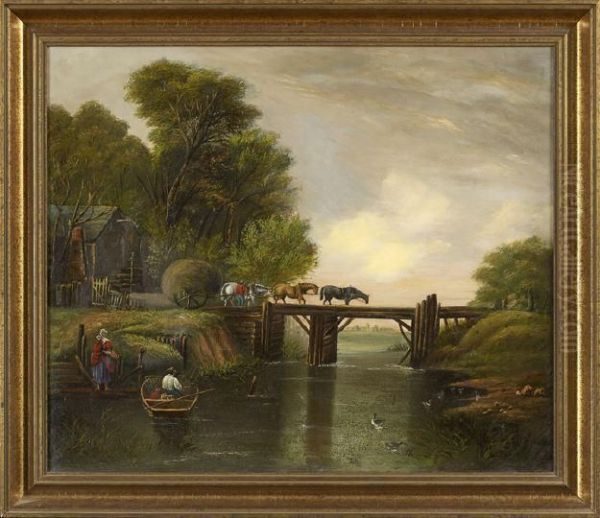 Life On A Farm Oil Painting by Sir Augustus Wall Callcott