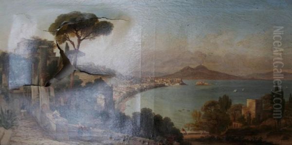 A Panorama In The Bay Of Naples Oil Painting by Sir Augustus Wall Callcott