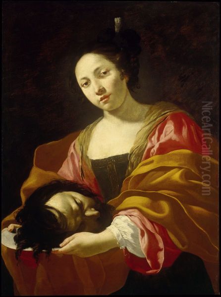 Salome with the Head of St. John the Baptist Oil Painting by Simon Vouet